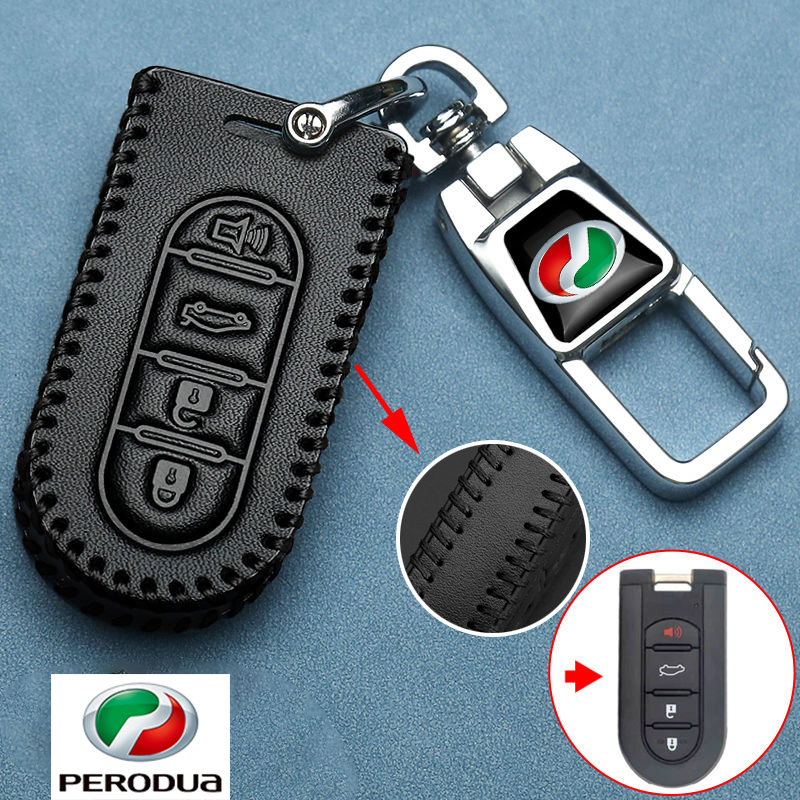 2025 2026 Aruz Bezza AV Perodua genuine leather car key case Myvi 2017 ...