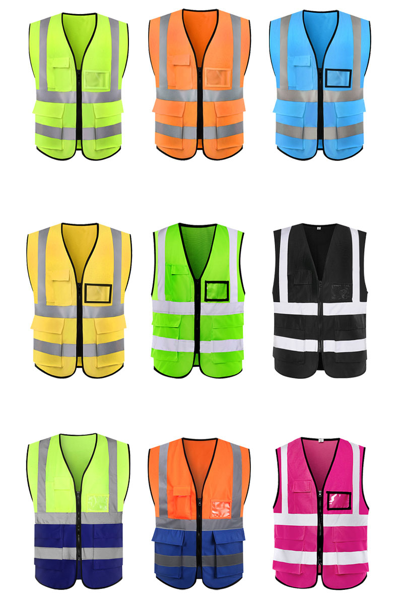8 Colors Size M-4XL High Visibility Reflective Safety Vest Mesh ...