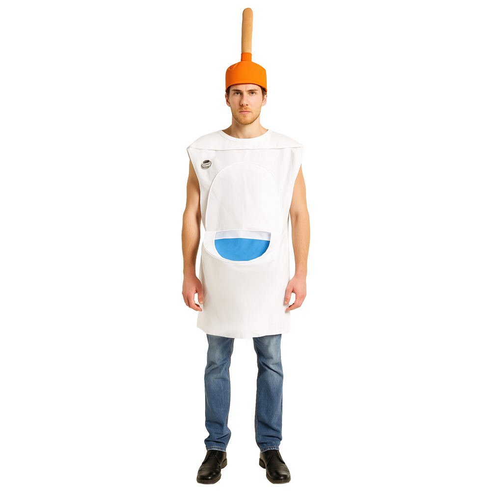 Ready Stock Men's Funny Toilet Bowl Costume Adult Toilet Halloween ...