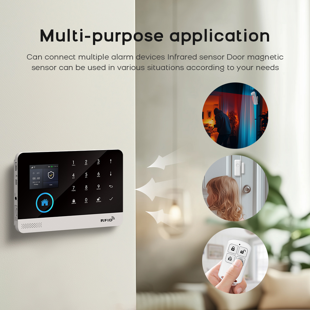 PG-103 GSM Alarm System WIFI Tuya Smart Life APP Control for Home ...
