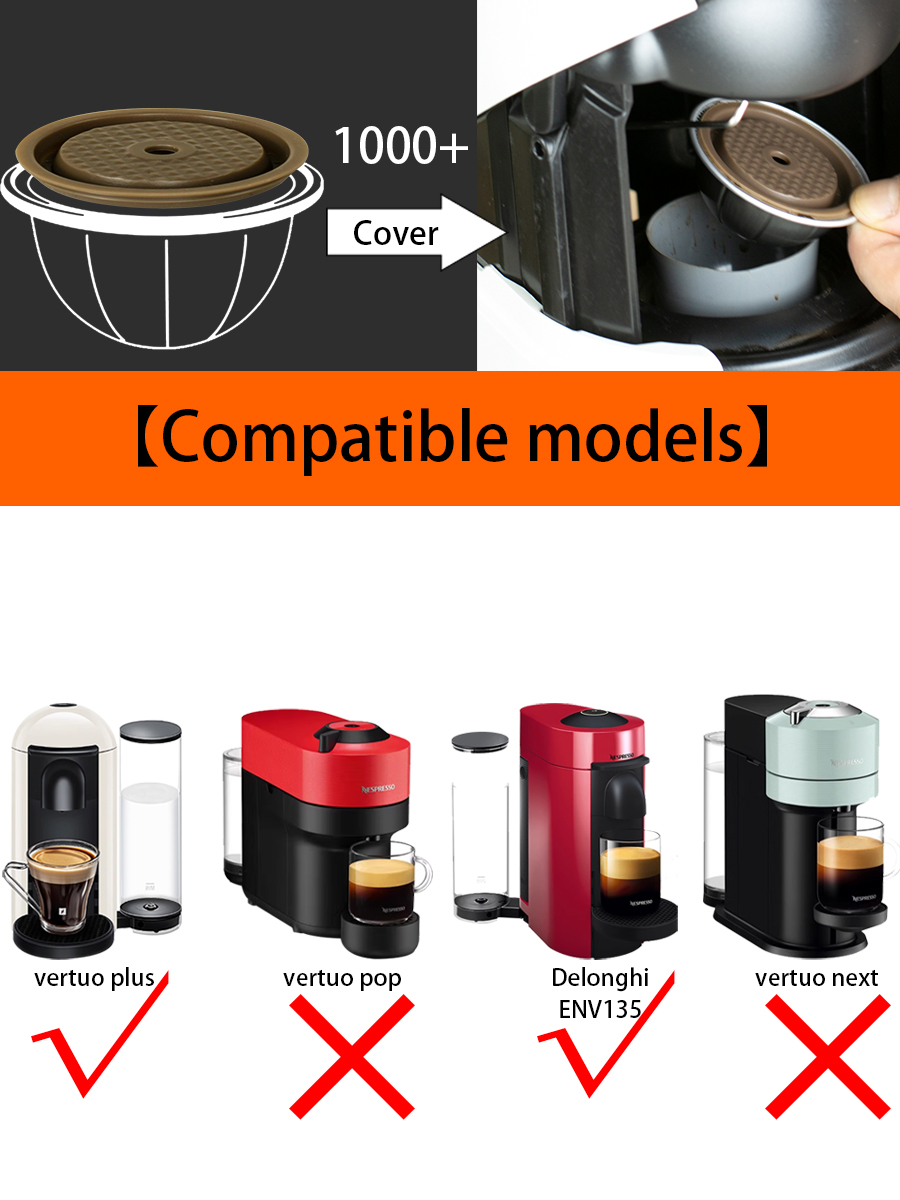 Set of 5 coffee capsule filter shells with silicone sealing caps ...