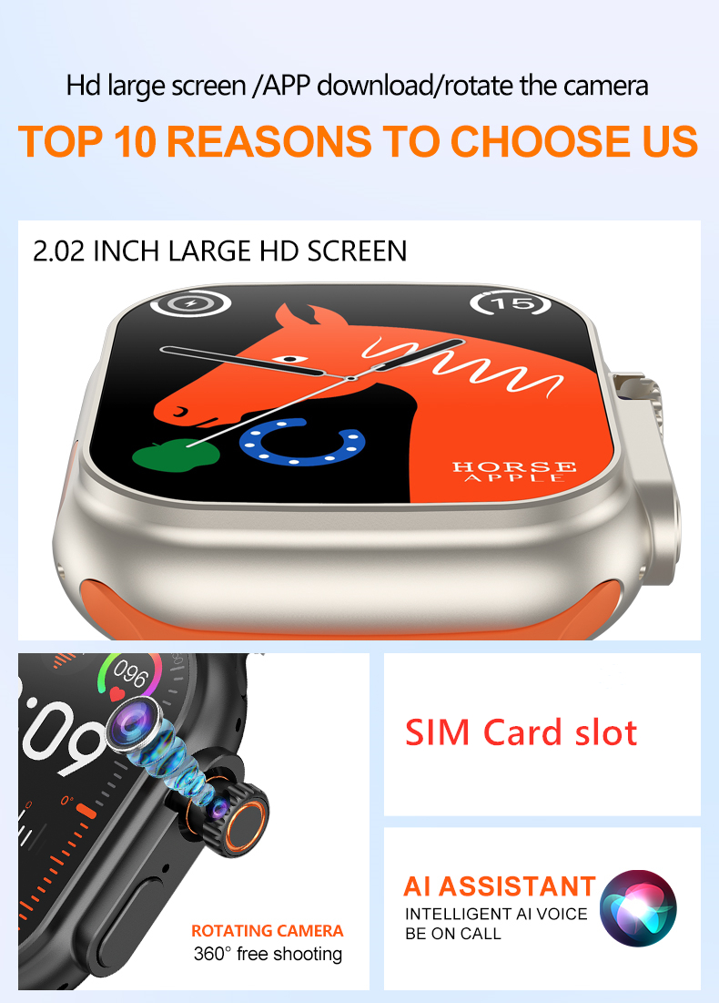 5G Android Smart watch With SIM Slot Wifi Camera B31 SmartWatch Ultra ...
