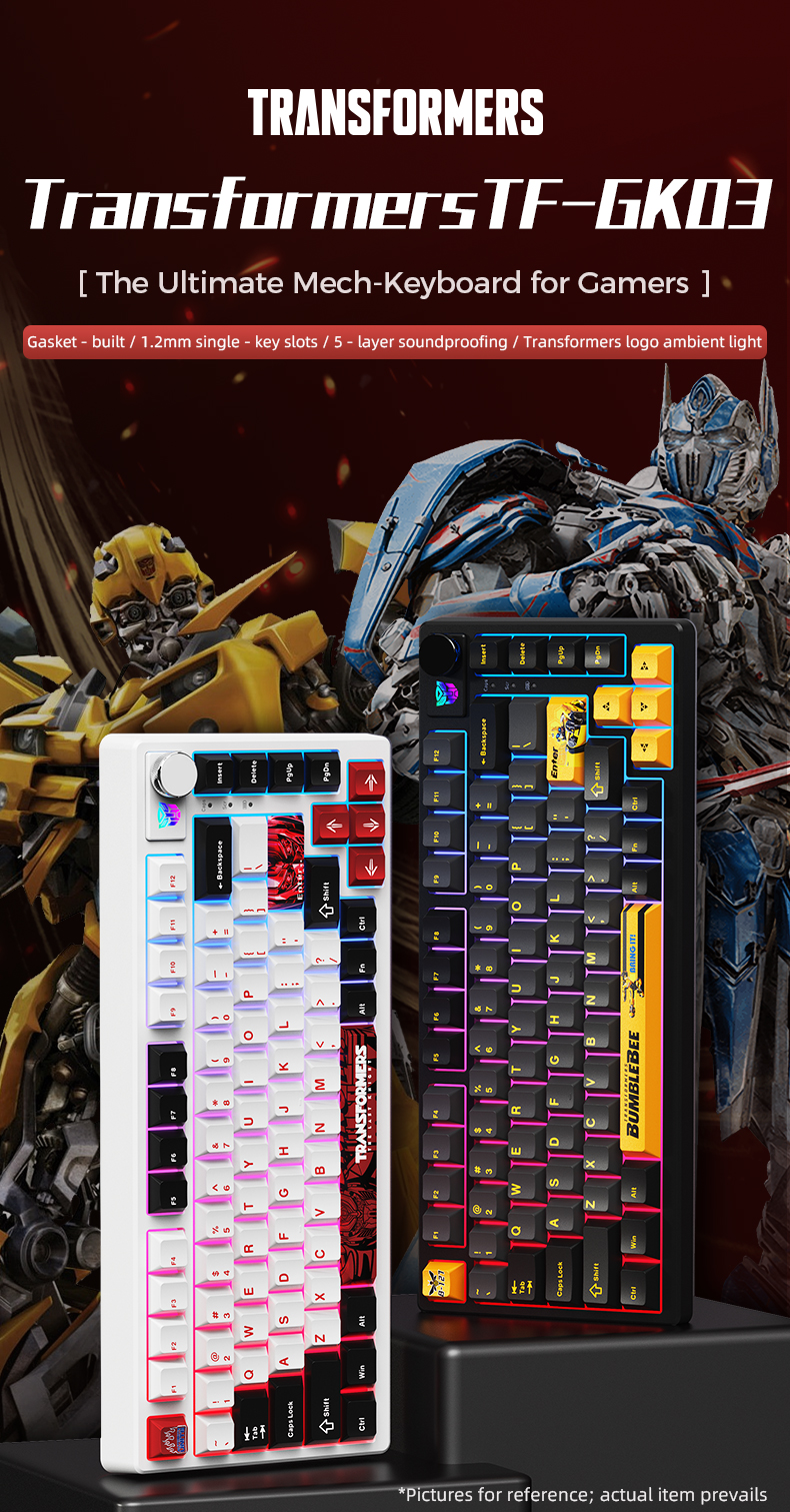 Transformers GK03 Customized Mechanical Keyboard 81 keys Bluetooth/2.4G ...