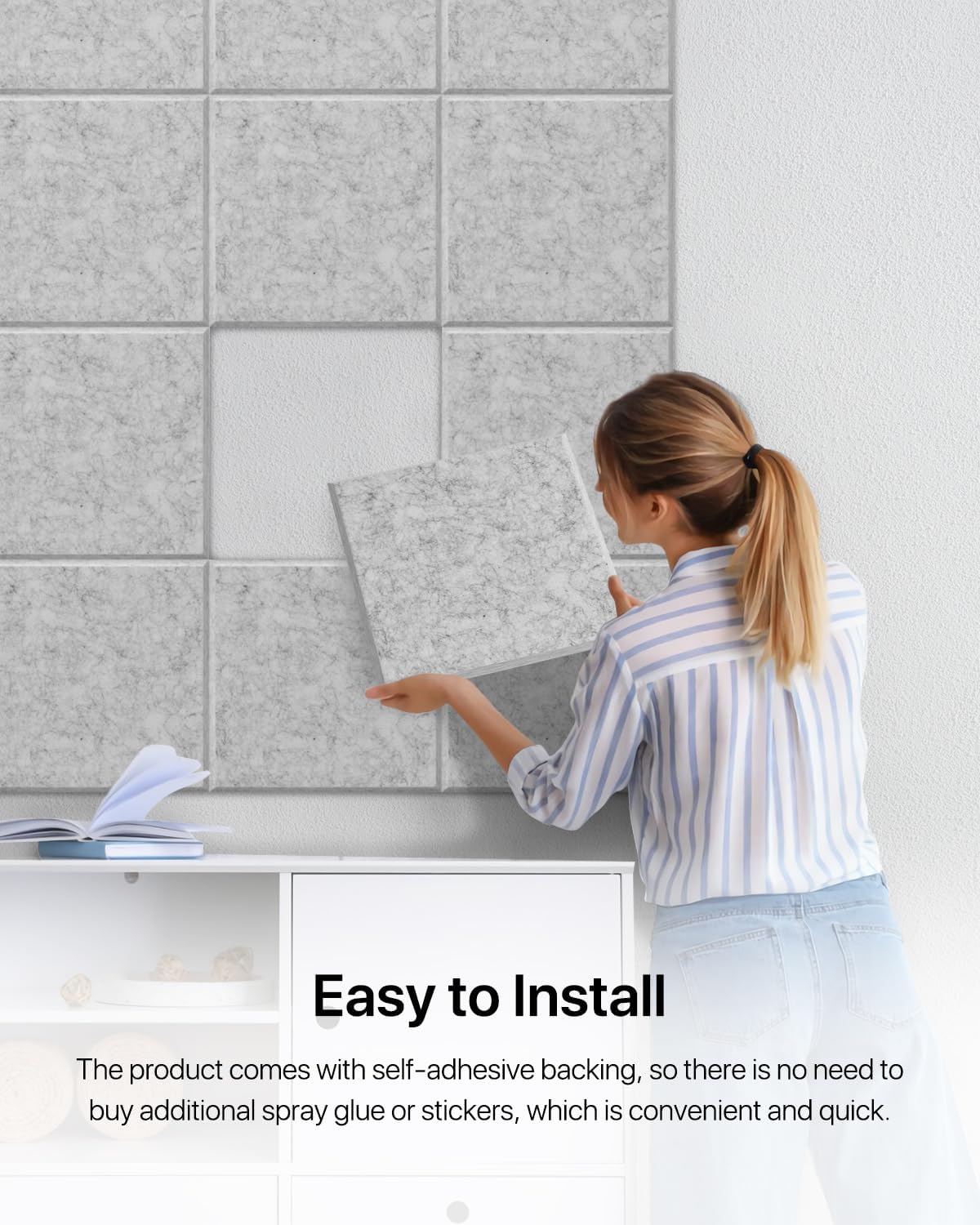 Acoustic Panel Self Adhesive 30*30cm Soundproof Panel Noise Absorbing ...