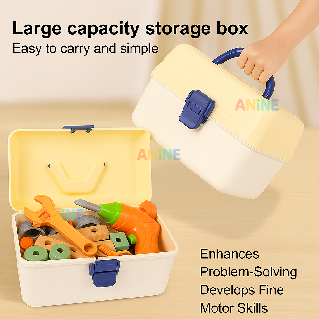 【NEW】158PCS/120PCS Kids Tool Toys Set with Box DIY Assembly Pretend ...