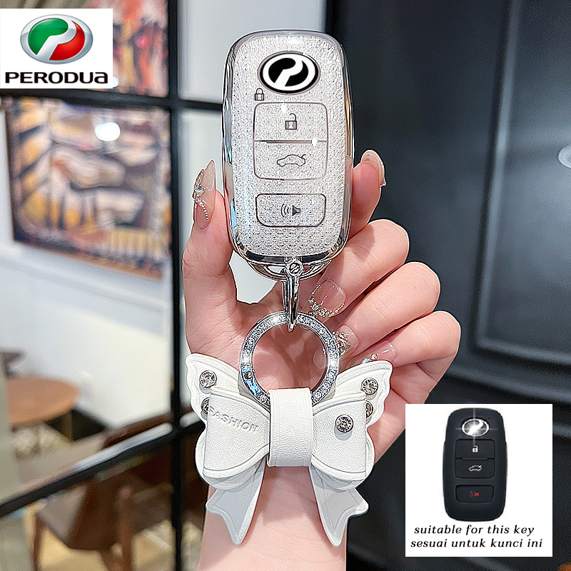 PERODUA crystal style car remote key case for ATIVA ALZA AXIA MYVI tpu ...