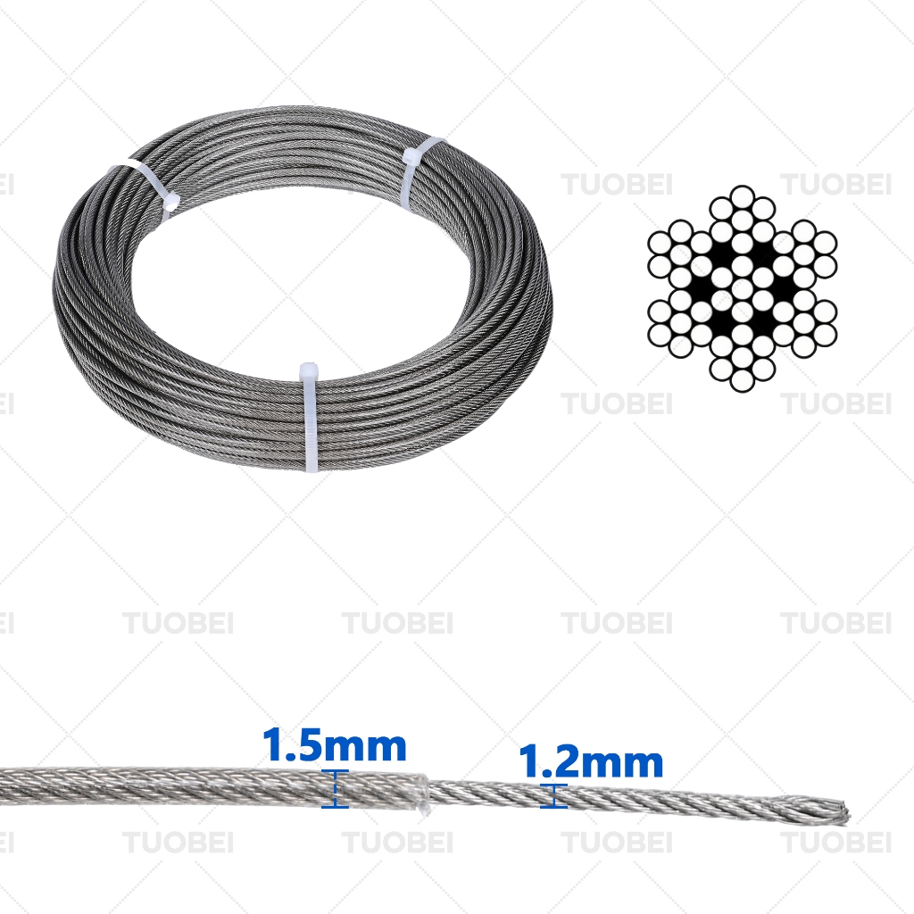304 Stainless Steel Wire Rope PVC Coated Steel Wire Rope in Diameters 1 ...