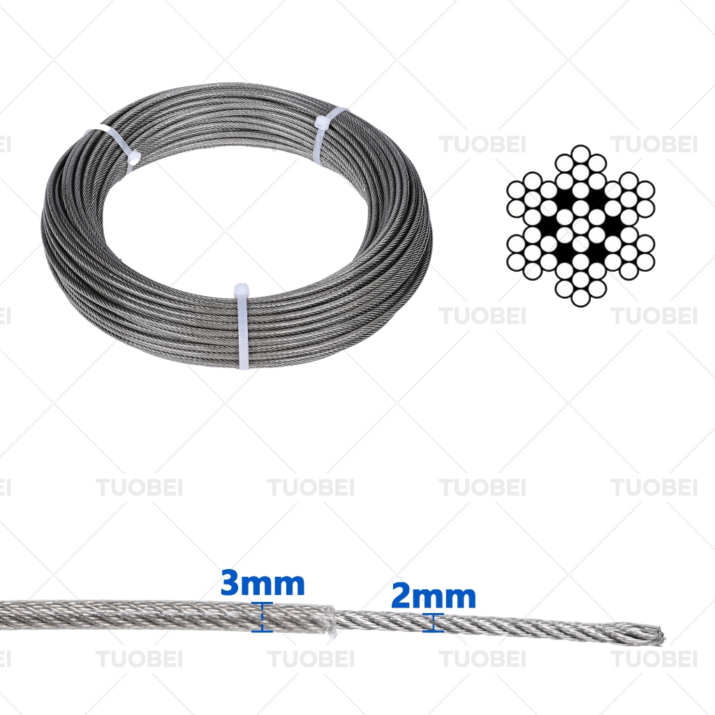 304 Stainless Steel Wire Rope PVC Coated Steel Wire Rope in Diameters 1 ...