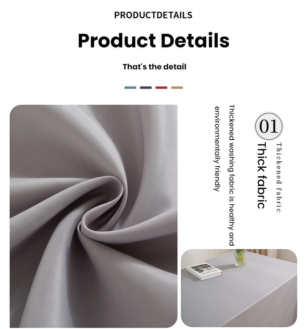 Table Cloth Cover Rectangle Plain Solid Color Tablecloth Conference ...