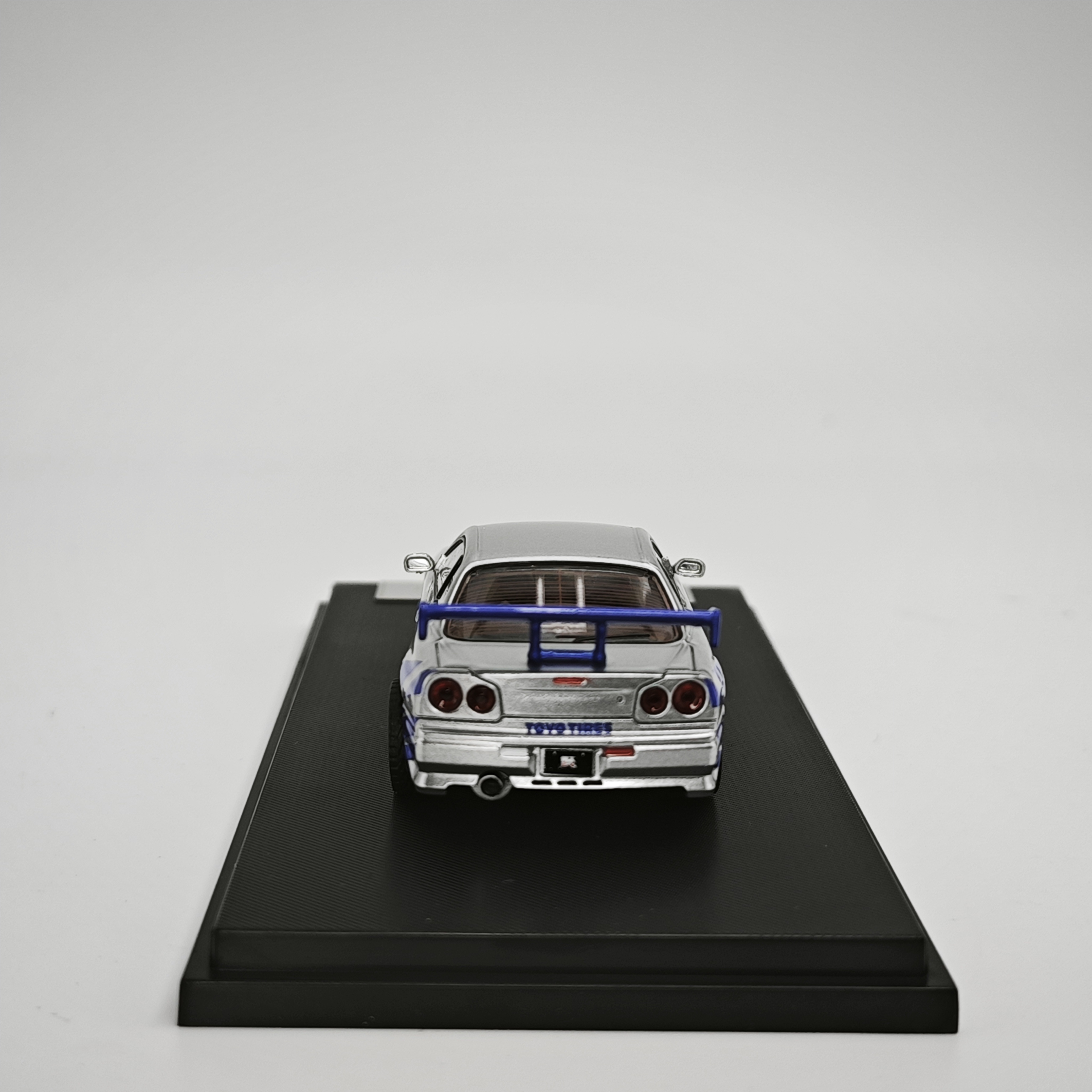 KOD/GFCC 1:64 Skyline GT-R R34 FNF C-West Silver Blue Diecast Model Car ...