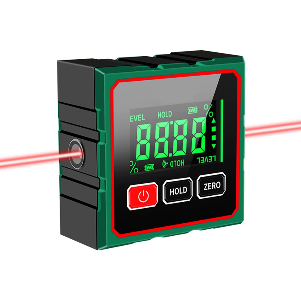 1/4 Sided Magnetic Digital Angle Finder with Electronic Laser Dot ...