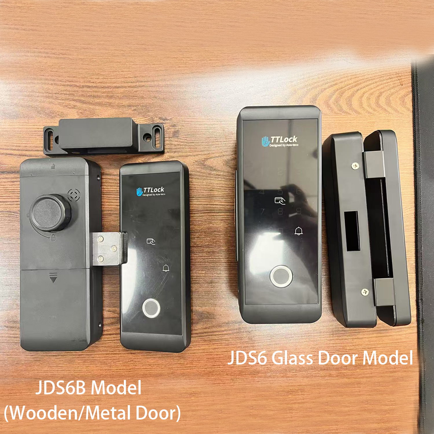Smart Fingerprint Glass Door Lock TTLOCK APP Bluetooth Access Control ...