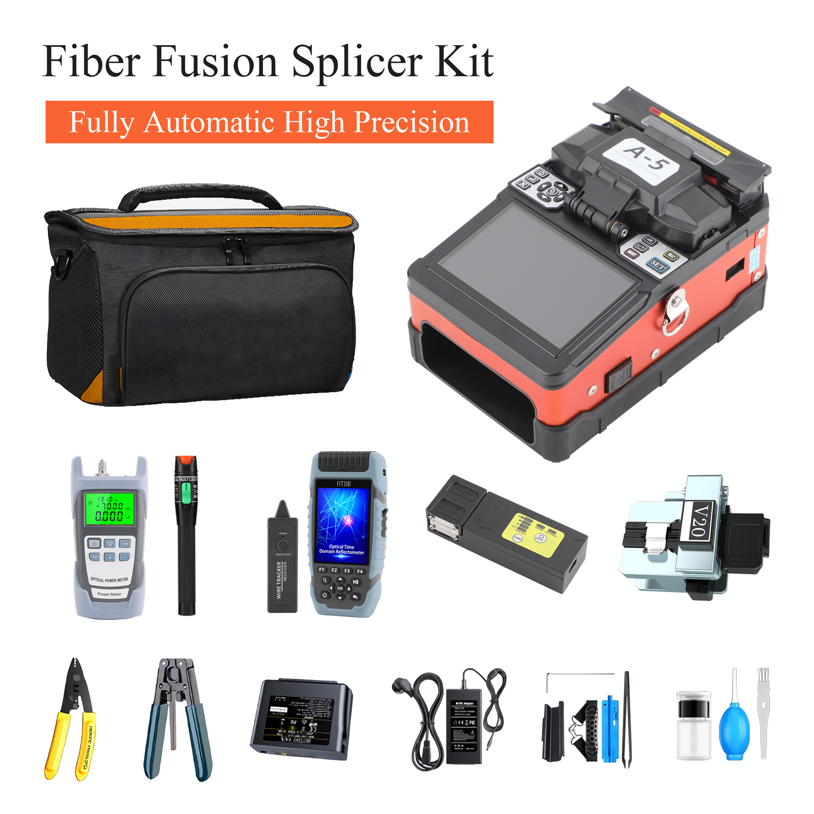 A-5 Fully Automatic Fiber Optic Fusion Splicer Welding Machine And ...