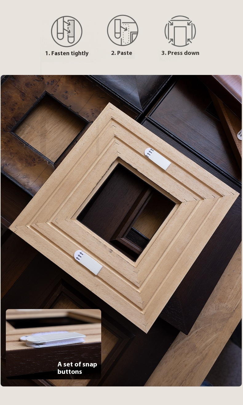 Blind box display frame wall-mounted bubble storage scene solid wood ...