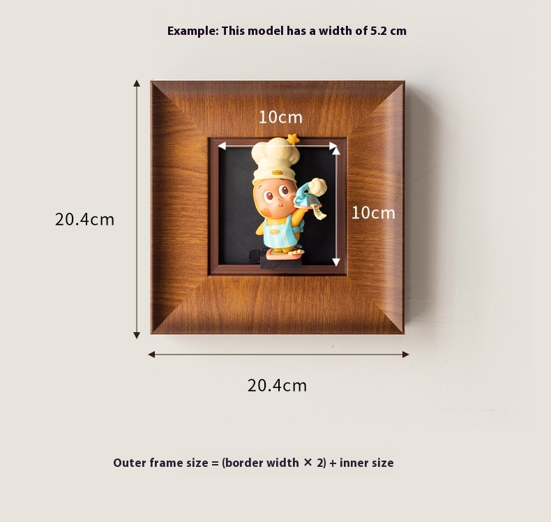 Blind box display frame wall-mounted bubble storage scene solid wood ...