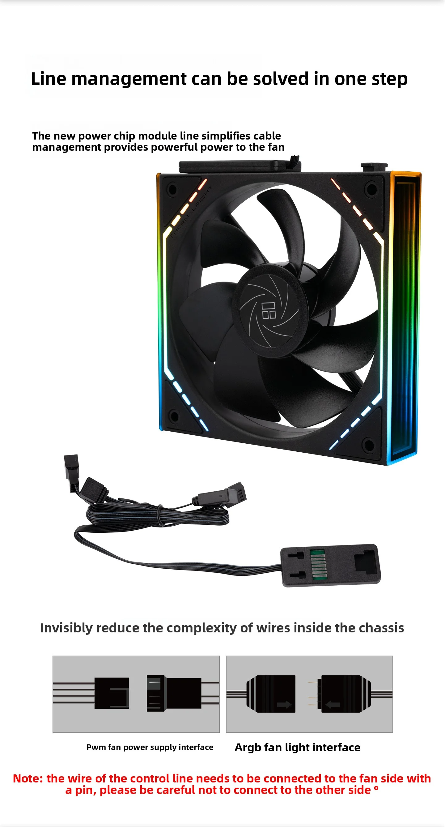 Thermalright TL-M12QW ARGB Case Fan Wireless Splicing 120mm CPU Fan ...