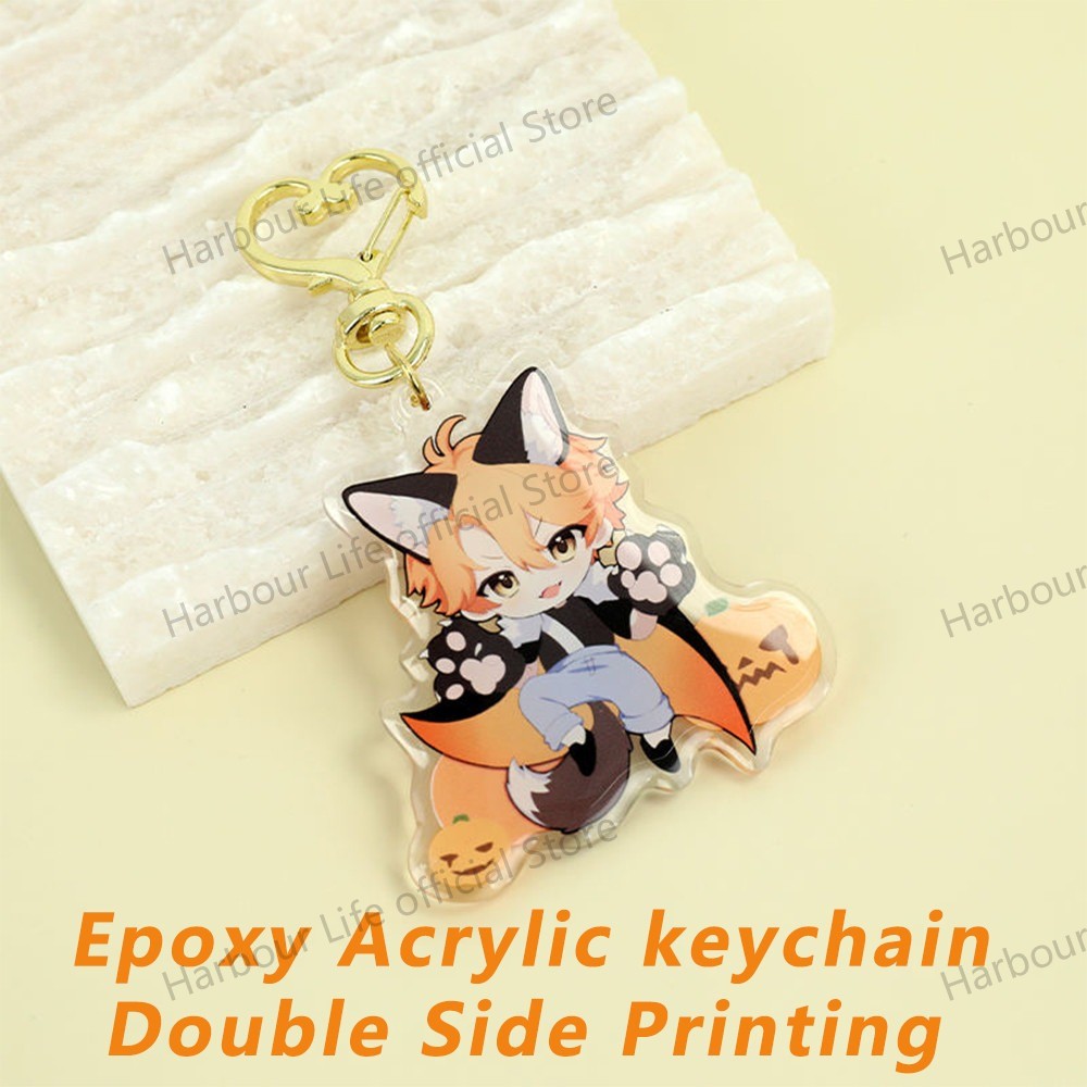 Custom Keychain Cartoon Acrylic Key Chain Photo Customized Anime Charms ...
