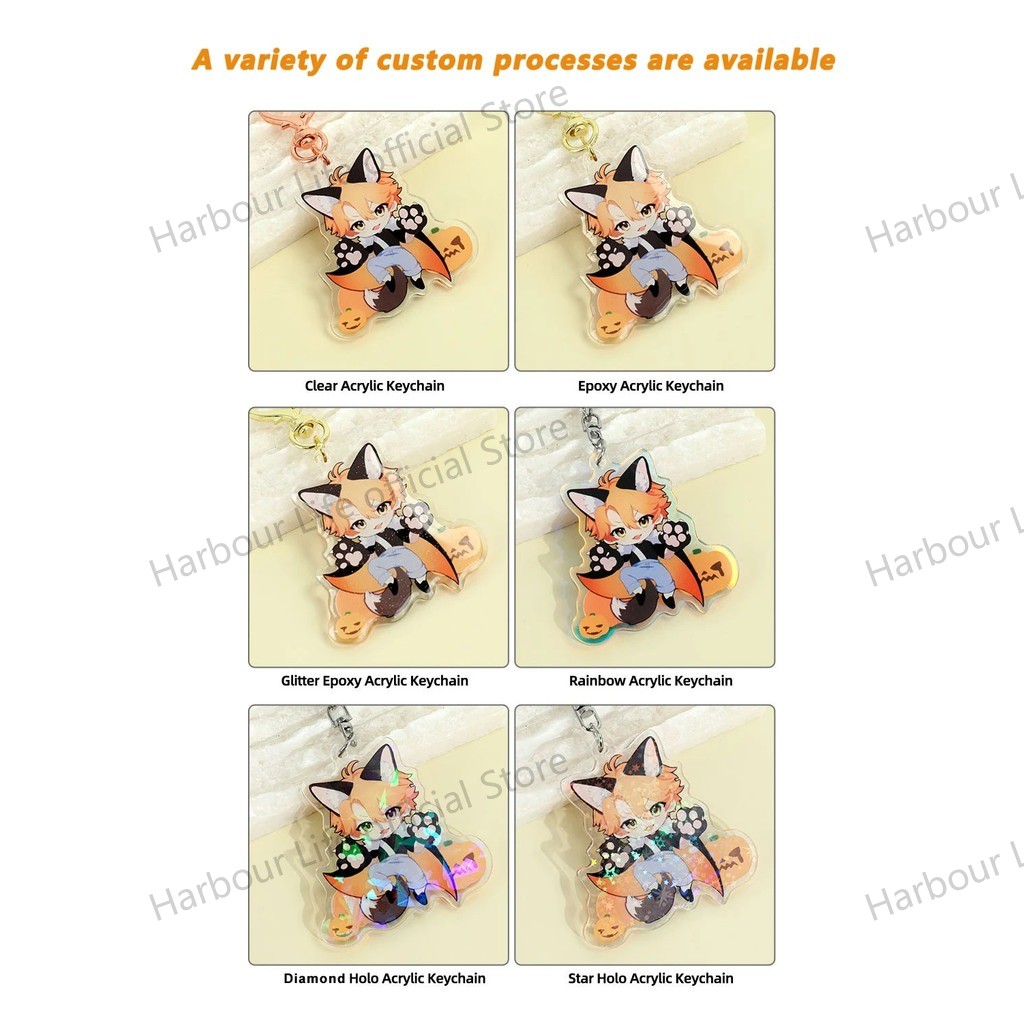 Custom Keychain Cartoon Acrylic Key Chain Photo Customized Anime Charms ...