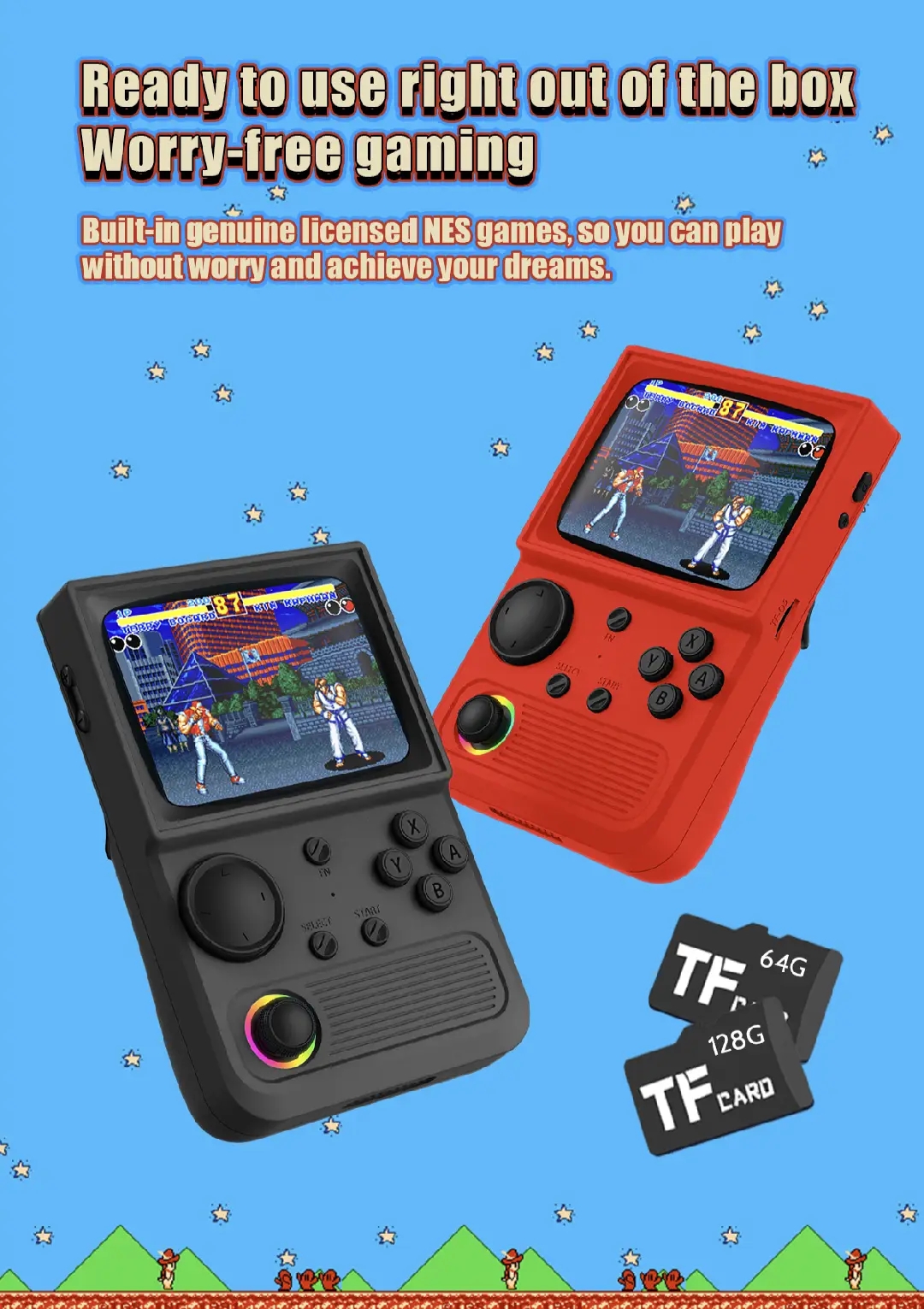 【PBL R36T NEW】Retro Handheld Game Console with Pack|27 Emulators&15000 ...