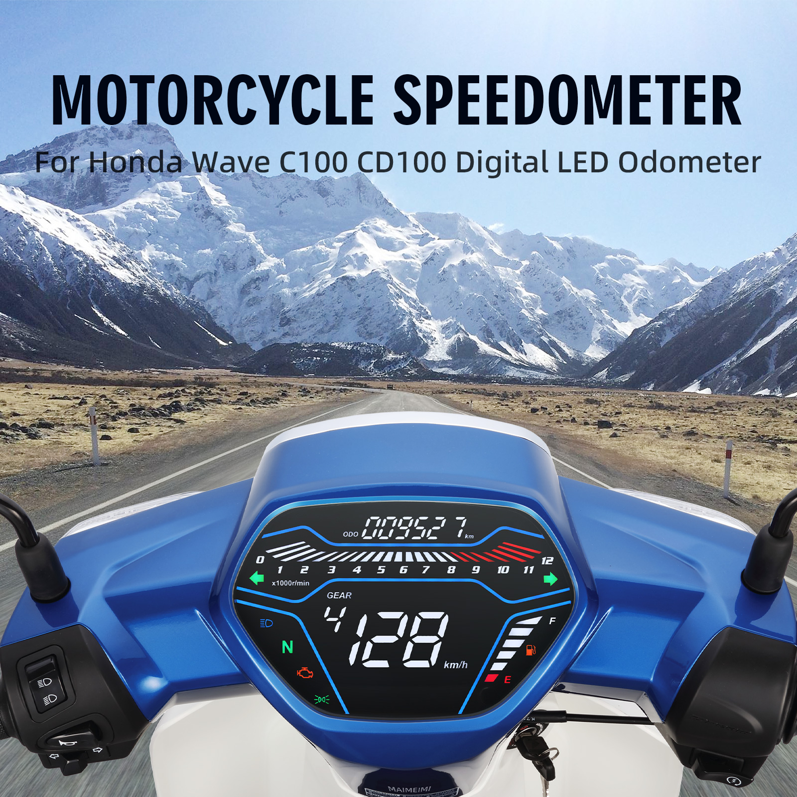 Digital Meter Motorcycle Speedometer Fuel Gauge With EFI Alarm For ...