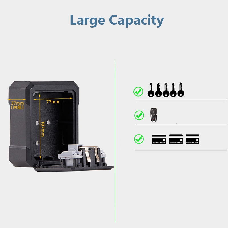 KIPRUN Security Key Lock Box, Large Capacity Key Safe Box, 4 Digit ...