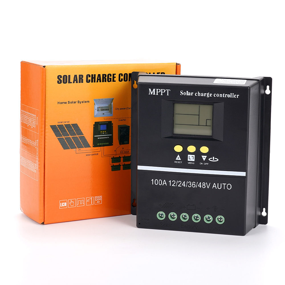 MPPT 100A Solar Charge Controller 12V 24V 36V 48V LCD Dual USB Solar ...