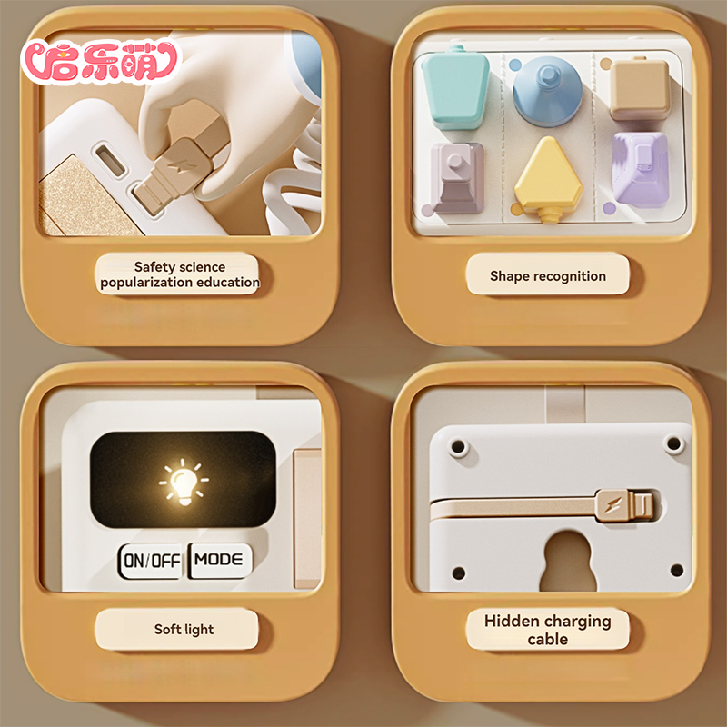 [Qilemeng]Montessori Busy Board Toddler LED Light Switch Toy Sensory ...