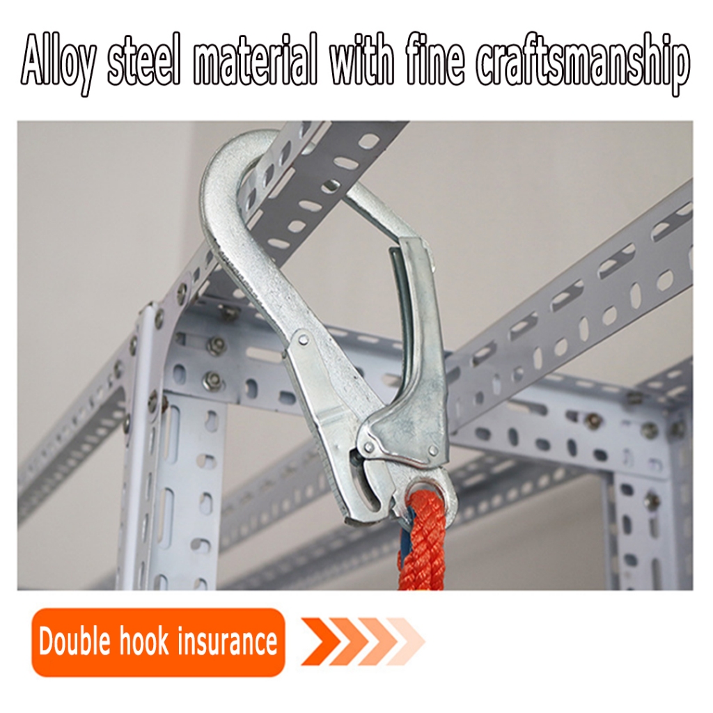 Safety Belt Full Body Double Hook Fall Protection Harness with Absorber ...
