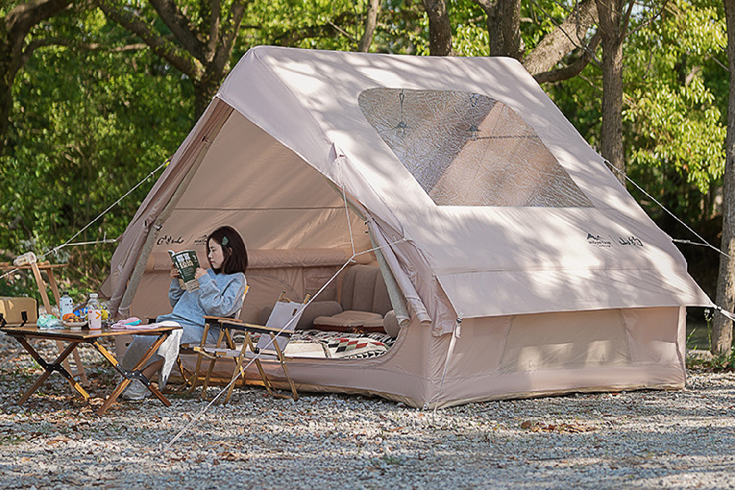 Mountain Air Inflatable Polyester Tent Outdoor Camping Large Area Air ...