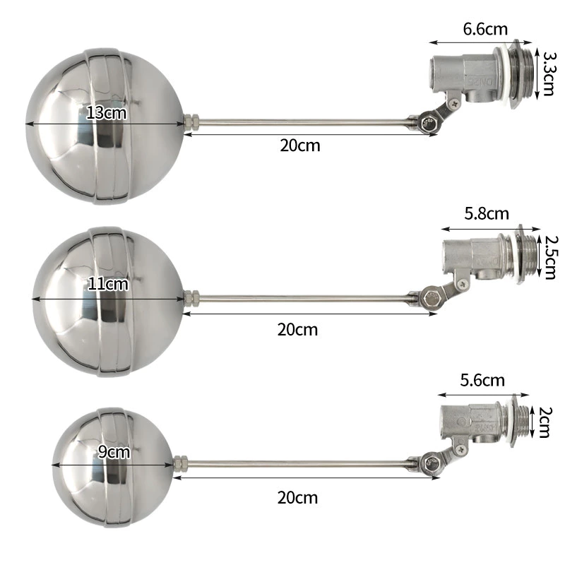1Pcs DN15/20/25 Stainless Steel Automatic Float Valve Water Level ...