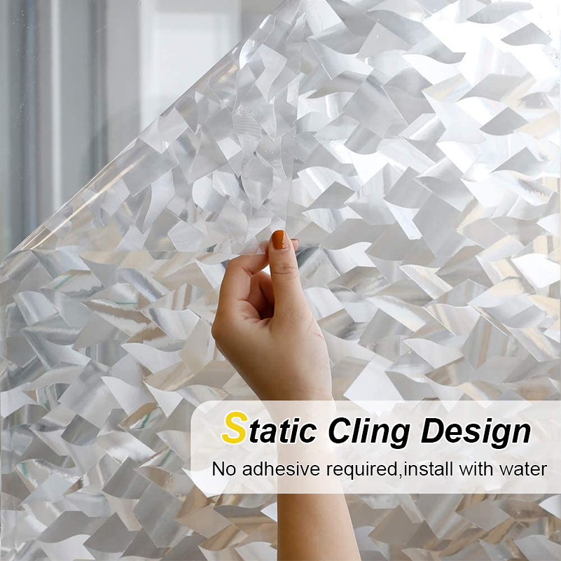 3D Window Film Sticker Privacy, Decorative Glass Film, Removable Static ...