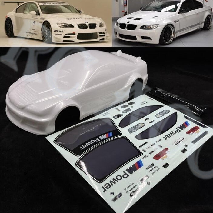 RC 260mm Wheelbase 1/10 BMW M3 Body Shell PC Shell w/ Tail & Sticker ...