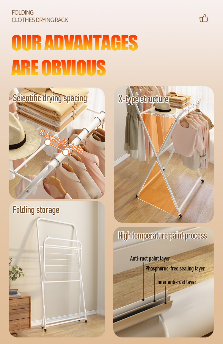 Simple clothes rack coat rack floor household vertical rack dormitory ...