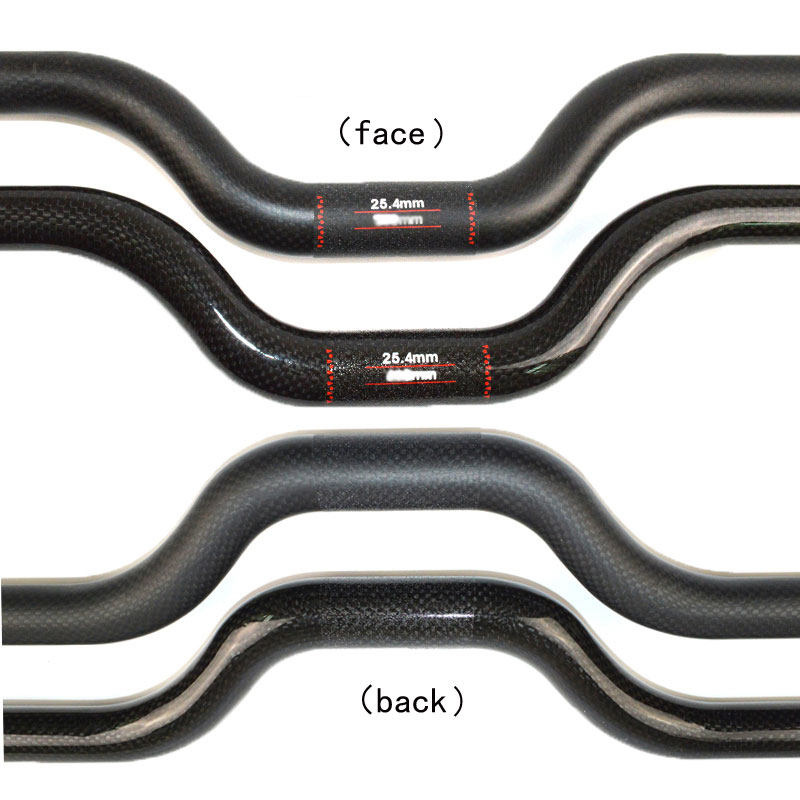 AGEKUSL Bike Handlebar Carbon Fiber Riser Bar M Bars 25.4mm For ...