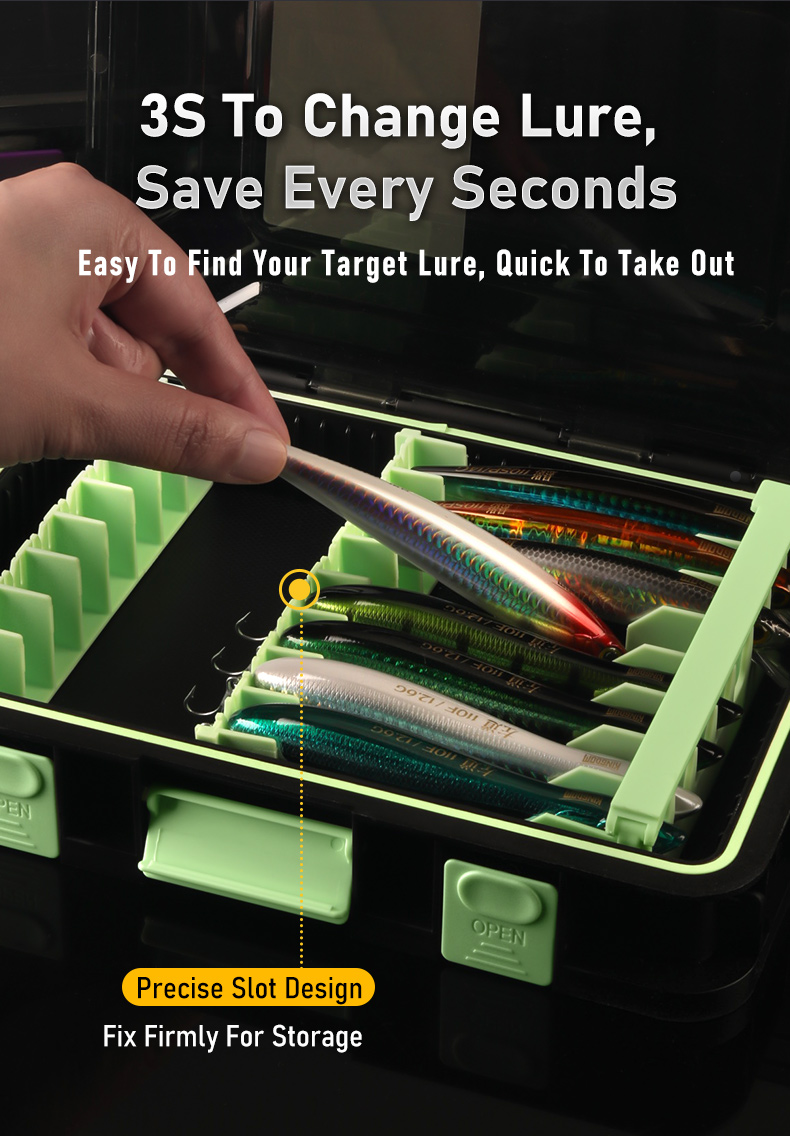Kingdom Fishing Tackle Box Lure Storage Box Minnow/Pencil/VIB Bait ...