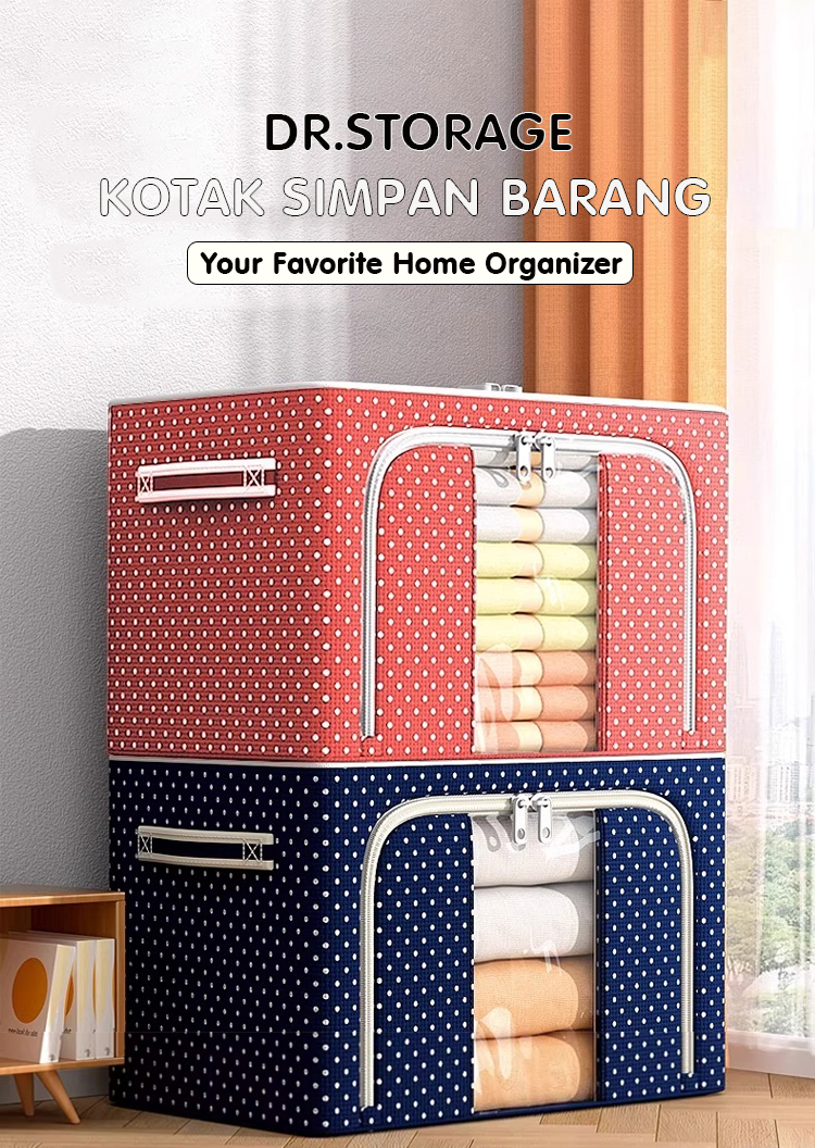 DR.STORAGE 24L/66L/100L/150L Foldable Storage Box Organizer Kotak Baju ...