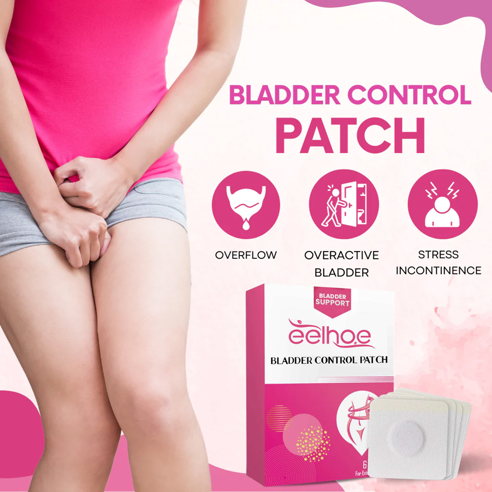 Bladder Control Patch for Occasional Urgency and Leakage Relief, 6 ...