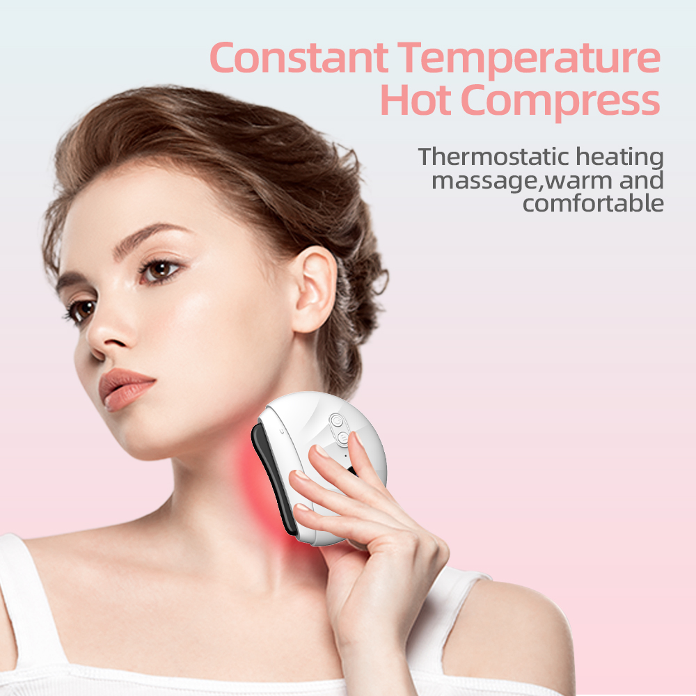 Electric Gua Sha Scrapping Board Facial Hot Compress Massager Body Face ...