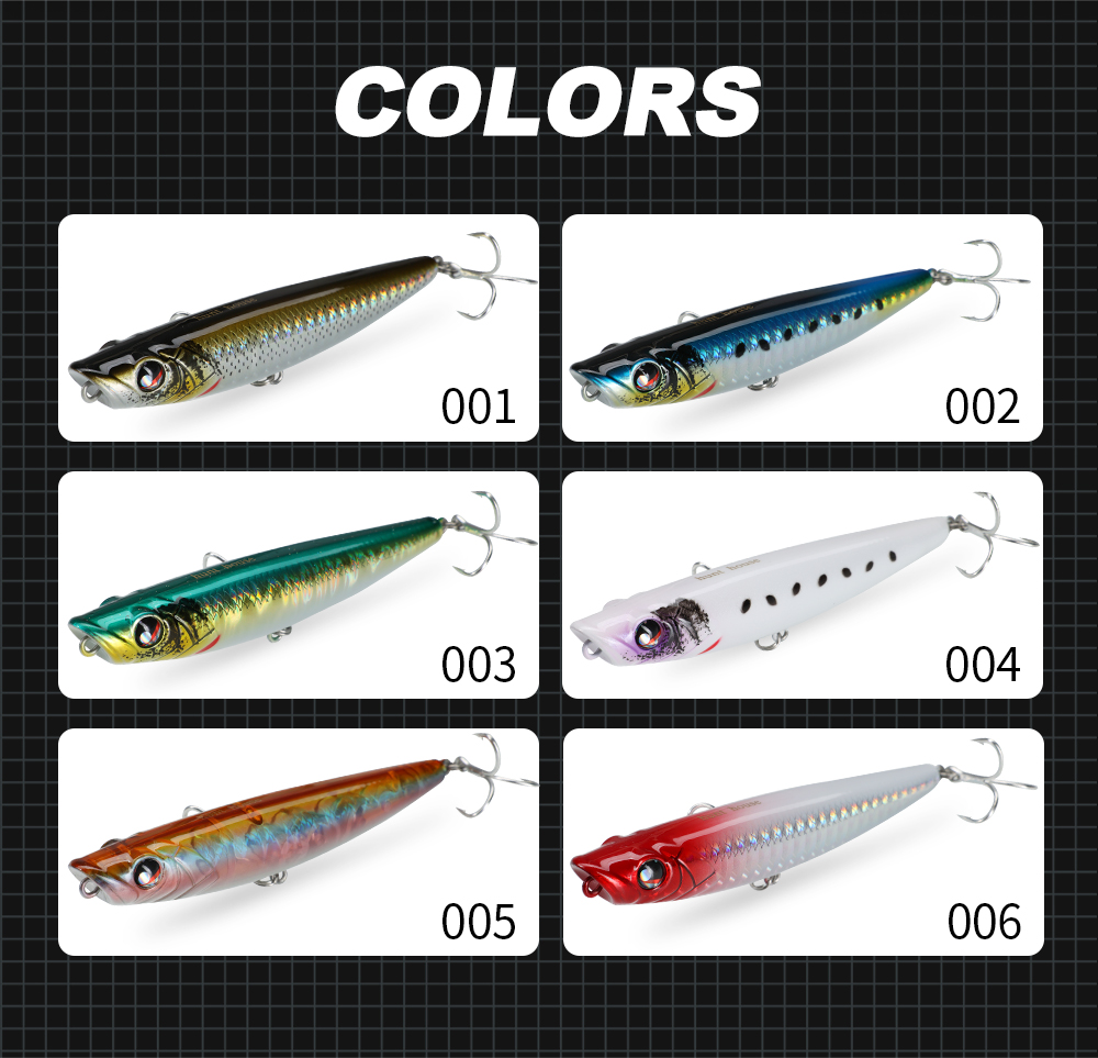 Esca Artificiale Seika IBERICA DR F Topwater – Popper 11gr, 85mm, WTD, Per Spinning
