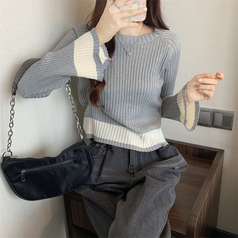Long Sleeve Knitwear Women 2025 Spring Top Short Outer Wear Design ...