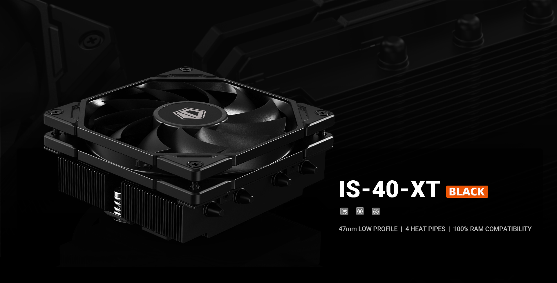 ID-Cooling IS-40-XT Black 47mm Low Profile Radiator 13th LGA1700 Ryzen ...