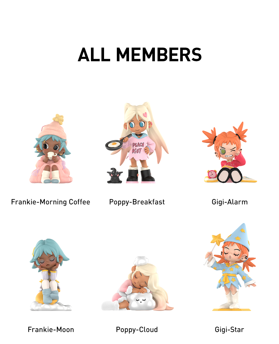 POP MART Lil Peach Riot Sleepover Series Figures Blind Box Collectible ...