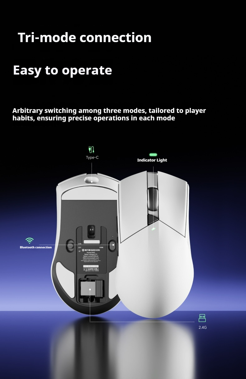 EWEADN GS01 Triple-Mode Wireless Gaming Mouse High-Precision Sensor ...
