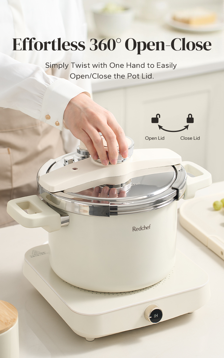 Redchef 6L Thick Explosion Proof 304 Stainless Steel Pressure Cooker No ...