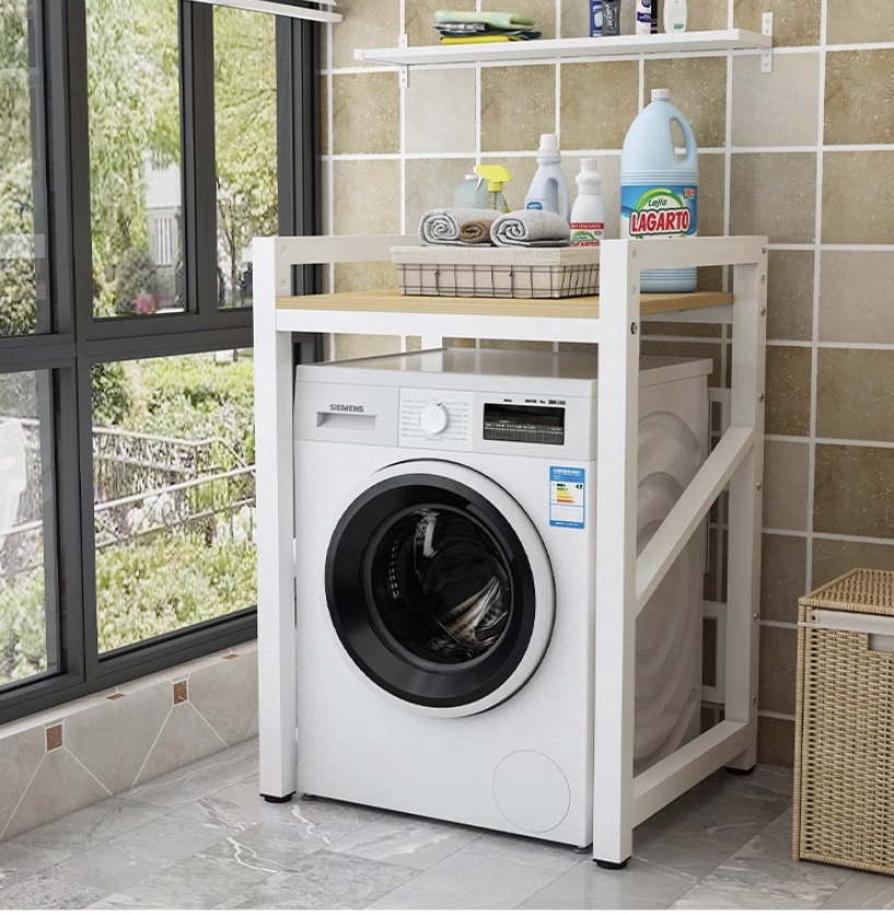 Washing Machine Rack Storage Organizer With Detergent Shelf For Balcony ...