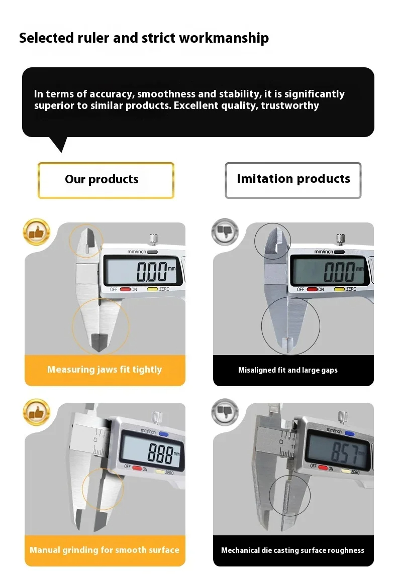 2025 High precision Upgraded 0-150mm Digital Vernier Caliper ±0.04mm ...