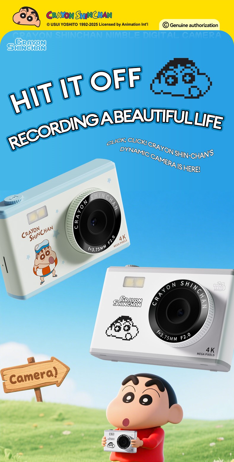 Disney&Crayon Shin Chan TC600 Digital Camera With 9600W Front And Rear ...