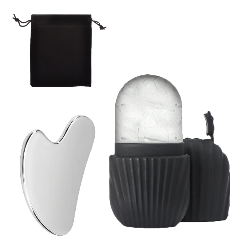 Stainless Steel Ice Face Roller & Gua Sha Tool Kit – Reusable Cooling ...