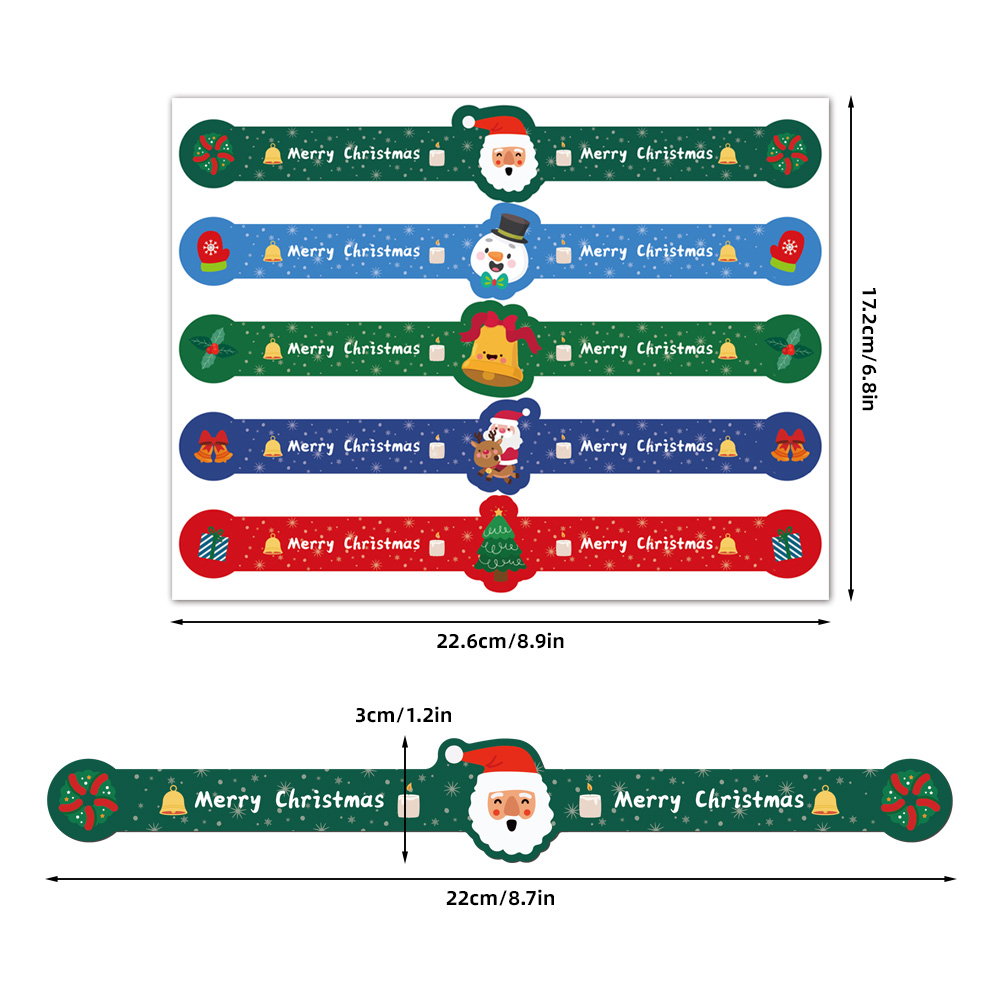 50 Pcs/Pack Cute Cartoon Merry Christmas Stickers Xmas Gifts Decorative ...