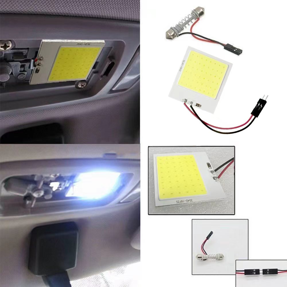 COB LED Car Ceiling Light - T10 Festoon Adapter, Universal for Roof and ...